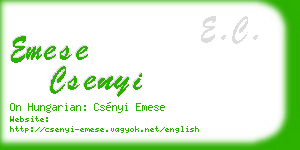 emese csenyi business card