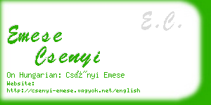 emese csenyi business card